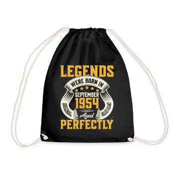 70th Anniversary September Year 1954 - Drawstring Bag - black - Front