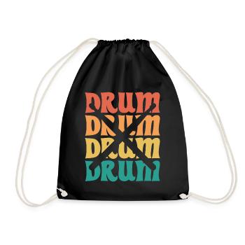 Batterie Vintage Musicien Batteur - Sac de sport léger - noir - Devant