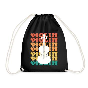 Violon Vintage Musicien Violoniste - Sac de sport léger - noir - Devant