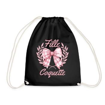 Élégante Fille Coquette Féminine Femme - Sac de sport léger - noir - Devant