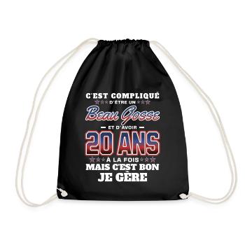 Humour Homme 20 ans Fête Anniversaire - Sac de sport léger - noir - Devant