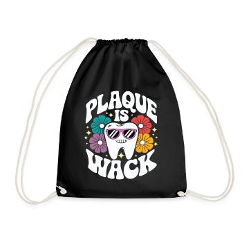 Retro Dental Humor Woman Dentist - Drawstring Bag - black - Front