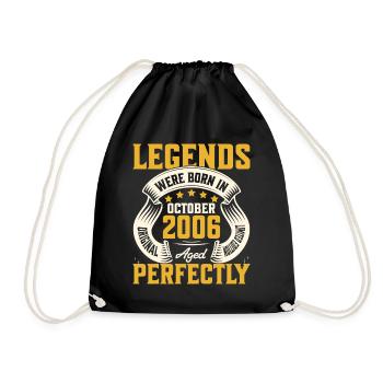 18ème Anniversaire Octobre Année 2006 - Sac de sport léger - noir - Devant