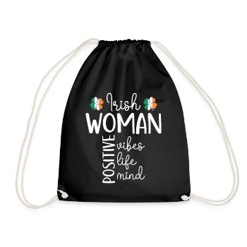 Fille Positive Femme Irlandaise - Sac de sport léger - noir - Devant