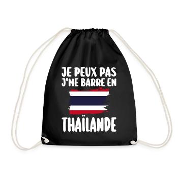 J'Me Barre En Thaïlande Voyage Cadeau - Sac de sport léger - noir - Devant