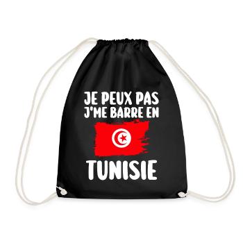J'Me Barre En Tunisie Voyage Cadeau - Sac de sport léger - noir - Devant