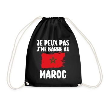 J'Me Barre au Maroc Voyage Cadeau - Sac de sport léger - noir - Devant