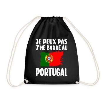 J'Me Barre au Portugal Voyage Cadeau - Sac de sport léger - noir - Devant