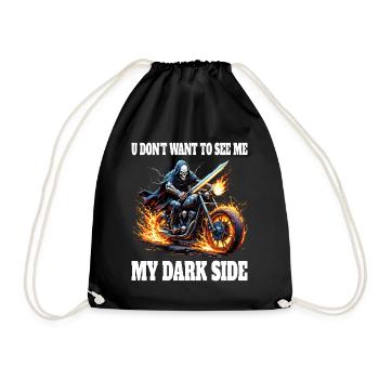 Mon Côté Obscur Meme Squelette - Sac de sport léger - noir - Devant