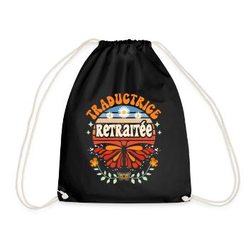 Retro Cadeau Retraite Traductrice - Sac de sport léger - noir - Devant