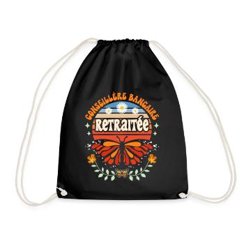 Cadeau Retraite Conseillère Bancaire - Sac de sport léger - noir - Devant