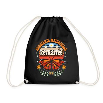 Cadeau Retraite Assistante Maternelle - Sac de sport léger - noir - Devant