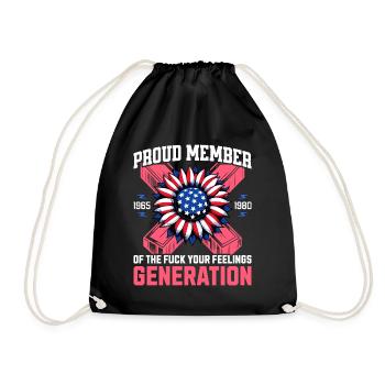 Fleur USA Humour Génération X - Sac de sport léger - noir - Devant