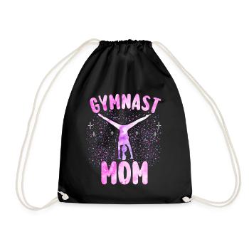Gymnastics Gift Mom Gymnast - Drawstring Bag - black - Front