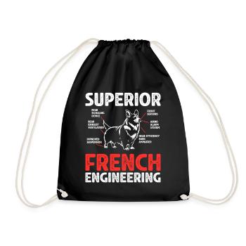 Humour Cadeau Chien Corgi - Sac de sport léger - noir - Devant