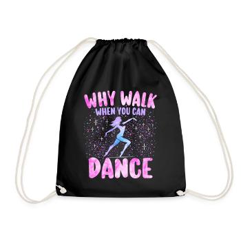 Humour Danser Fille Femme Danseuse - Sac de sport léger - noir - Devant