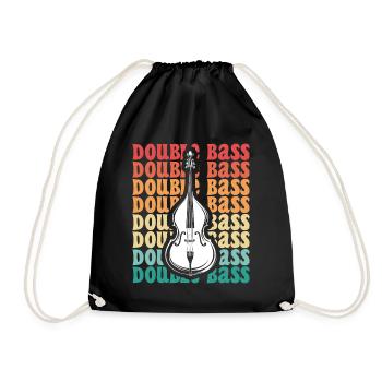 Contrebasse Vintage Contrebassiste - Sac de sport léger - noir - Devant