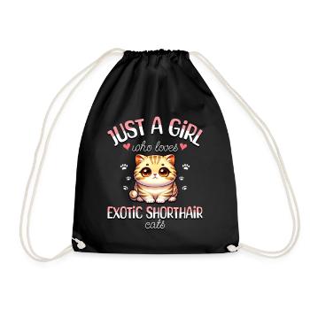 Fille Adore Chat Exotic Shorthair - Sac de sport léger - noir - Devant