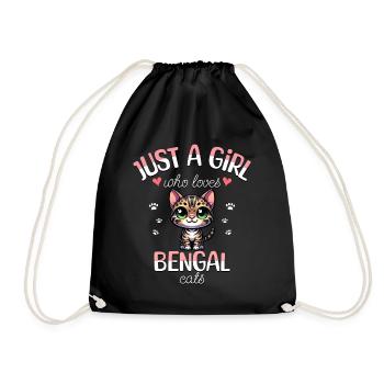 Fille Adore Chat Bengal - Sac de sport léger - noir - Devant