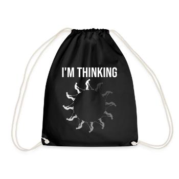 Sport Golf Player Golf Humor Golfer - Drawstring Bag - black - Front