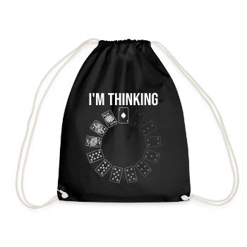 Jeu De Cartes Humour Joueur de Poker - Sac de sport léger - noir - Devant