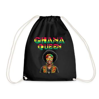 Afrika Königin Ghana Ghana Ghana Frau - Turnbeutel - Schwarz - Vorne