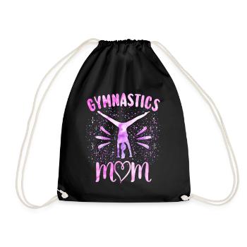 Gymnastics Gift Mom Gymnast - Drawstring Bag - black - Front