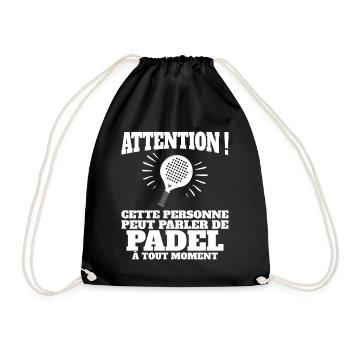 Joueur De Padel Raquette Padeliste - Sac de sport léger - noir - Devant