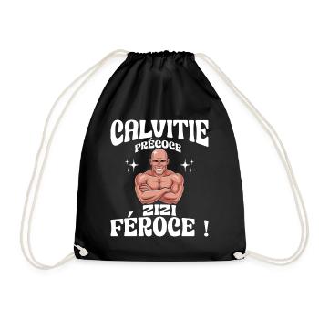 Calvitie Précoce Zizi Féroce Humour - Sac de sport léger - noir - Devant