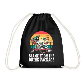 Squelette Humour Croisière Vacances - Sac de sport léger - noir - Devant
