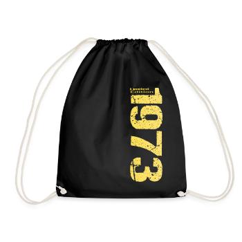 1973 Birthday Limited Edition Gold - Drawstring Bag - black - Front
