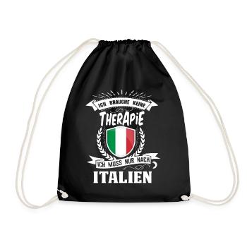I do not need therapy Italy - Drawstring Bag - black - Front