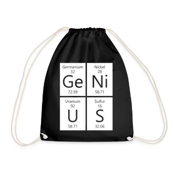 Chemistry Genius - Ge Ni U S - Turnbeutel - Schwarz - Vorne