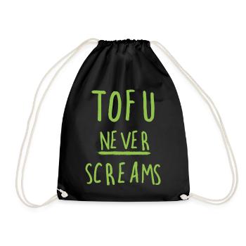 tofu - Turnbeutel - Schwarz - Vorne