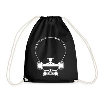Skateboard - Drawstring Bag - black - Front