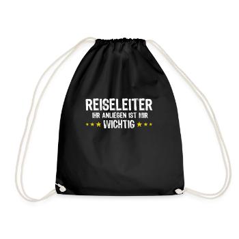 Reiseleiter Reiseführer Tour Guide - Turnbeutel - Schwarz - Vorne