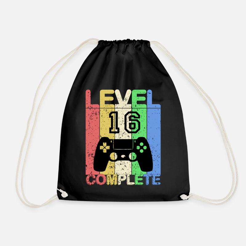 16 Geburtstag - Geschenk zum 16 Geburtstag - Turnbeutel - Schwarz