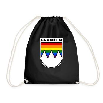 Franken Fränkisch Frankenland Pride Homosexuell - Turnbeutel - Schwarz - Vorne