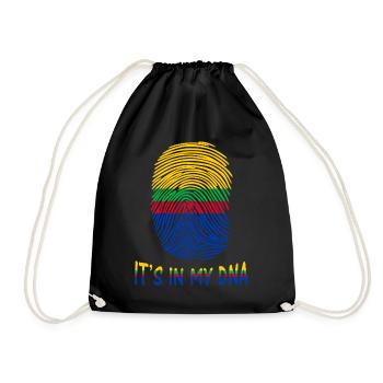 t shirt flag of Appingedam it's in my dna - Drawstring Bag - black - Front