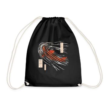 Poissons Koi sur les fonds marins - Sac de sport léger - noir - Devant
