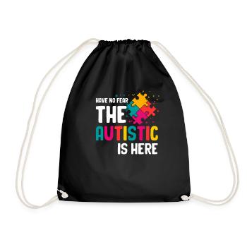 Autism - Drawstring Bag - black - Front