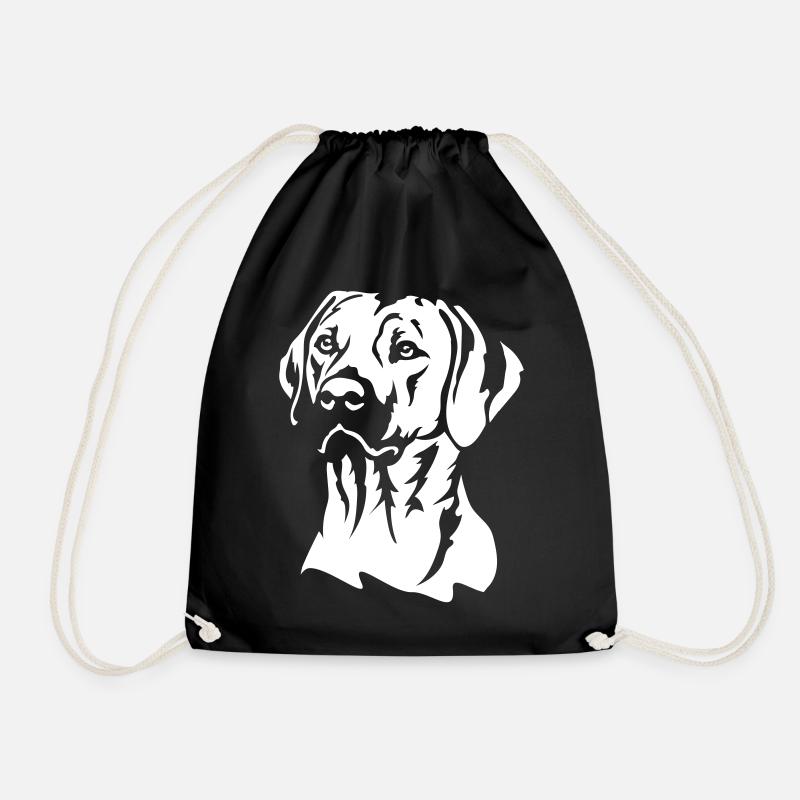 Rhodesian Ridgeback Kopf "Black Edition" - Turnbeutel - Schwarz