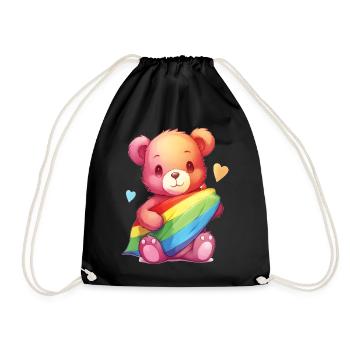 Love is a Bear Necessity - Drawstring Bag - black - Front