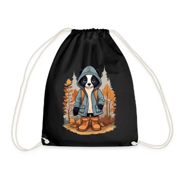 Cute Skunk - Drawstring Bag - black - Front