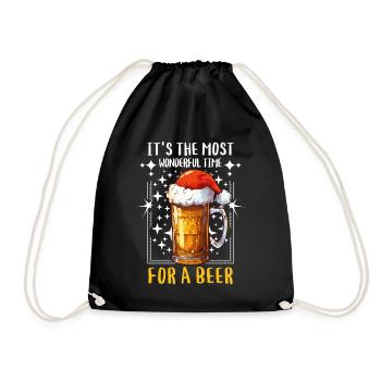 Bière de Noël Bière de Noël Cheers Humour drôle - Sac de sport léger - noir - Devant