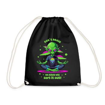 Alien Regulates this ! - Drawstring Bag - black - Front