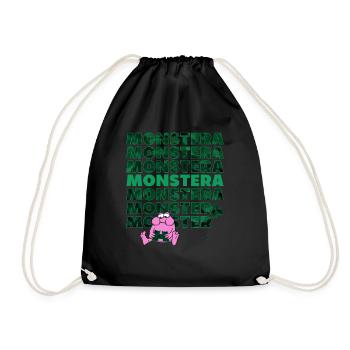 Monstre Monstera - Sac de sport léger - noir - Devant