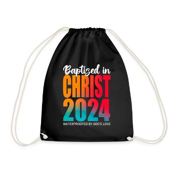 Baptisés en Christ 2024 - L’amour de Dieu - Sac de sport léger - noir - Devant