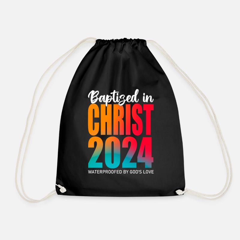Getauft In Christus 2024 - Gottes Liebe - Turnbeutel - Schwarz