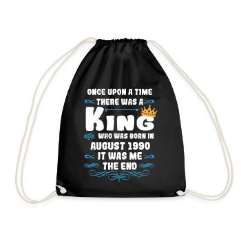 Il était une fois un roi. Anniversaire d’août 1990 - Sac de sport léger - noir - Devant